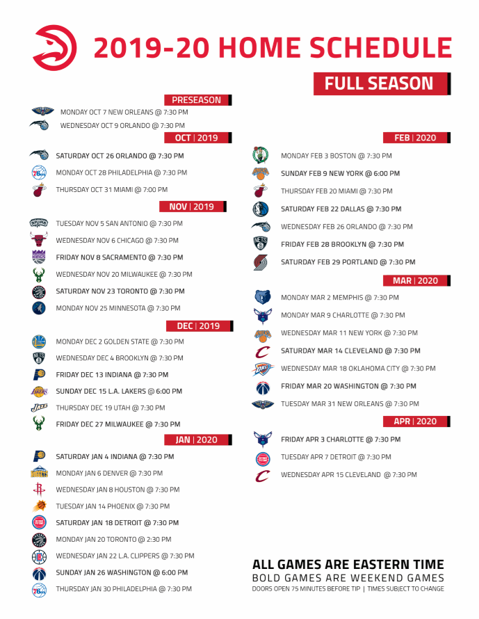 Atlanta Hawks 202223 Schedule